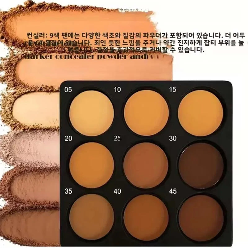 Waterproof Face Makeup Palette for Dark Skin Contouring & Brightening - Natural Matte Bronzer & Concealer