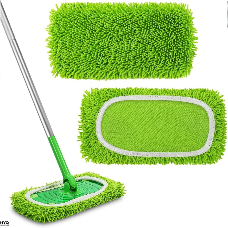 Reusable Microfiber Mop Pads for Swiffer Sweeper Replacement Cloths - Thick Chenille, Washable & Absorbent