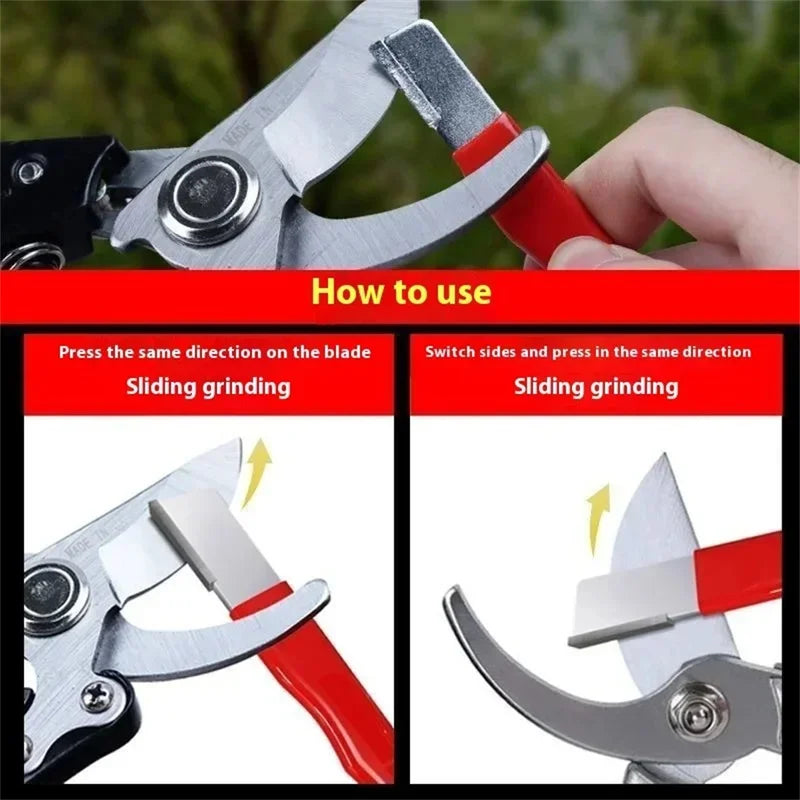 Dual Grit Sharpening Stone for Kitchen Knives, Scissors & Garden Tools