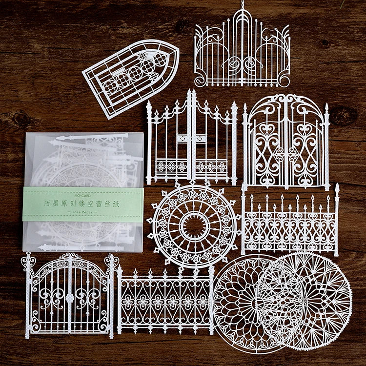 10 Pcs Lace Cutouts Craft Embellishments for Scrapbooking & DIY Projects
