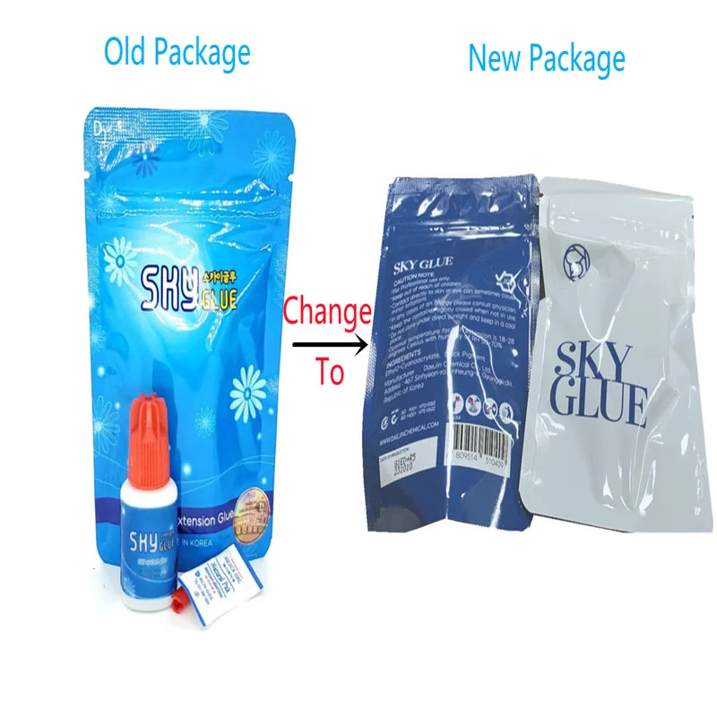 Korean Lash Extension Glue 5ml Fast Dry Eyelash Adhesive Low Irritation Black & Clear Options