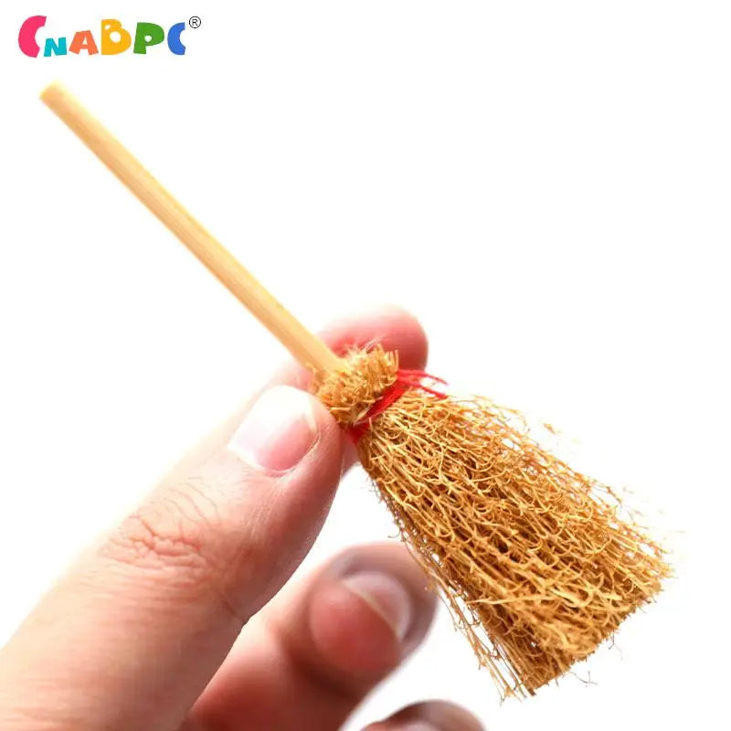 Mini Broom Set for Halloween Decorations - Hanging Witch Broom Props, 5 or 10 Pieces