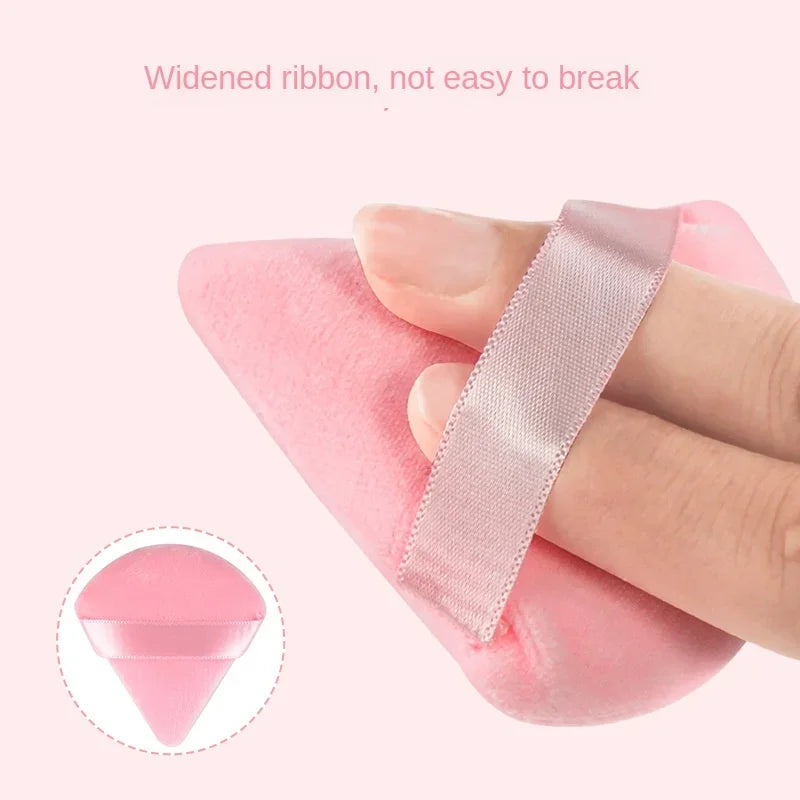 Triangle Velvet Powder Puff Makeup Sponge - Washable Face Contour Tool