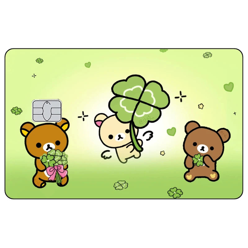 Cute Cartoon Credit Card Skin Stickers - Rilakkuma Matte Card Decorations