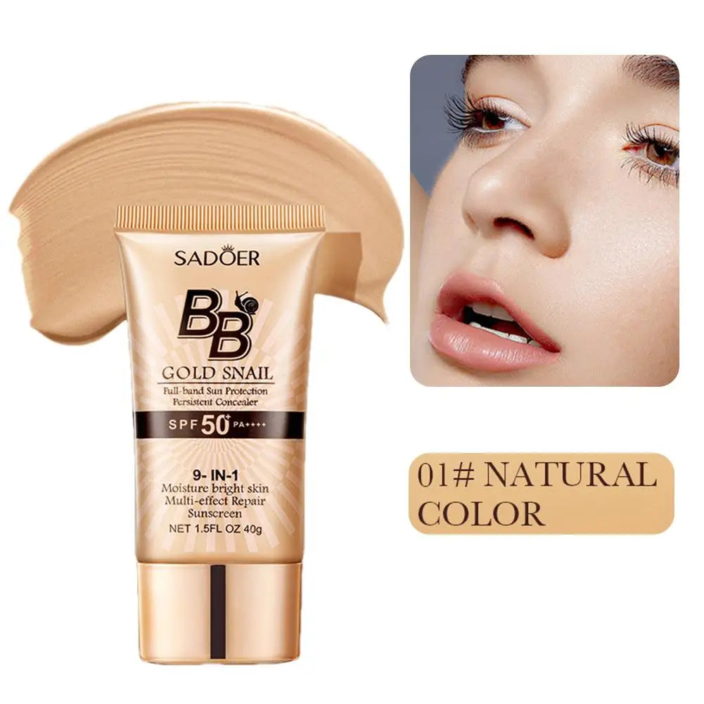 BB Cream Foundation Sunscreen SPF50+ PA+++ Moisturizing Concealer 40g