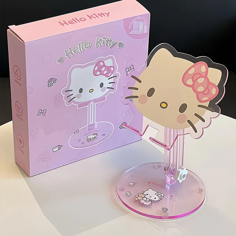 Pink Kawaii Cat Desktop Stand for Phones and Tablets - Oversized, Cute Office Organizer