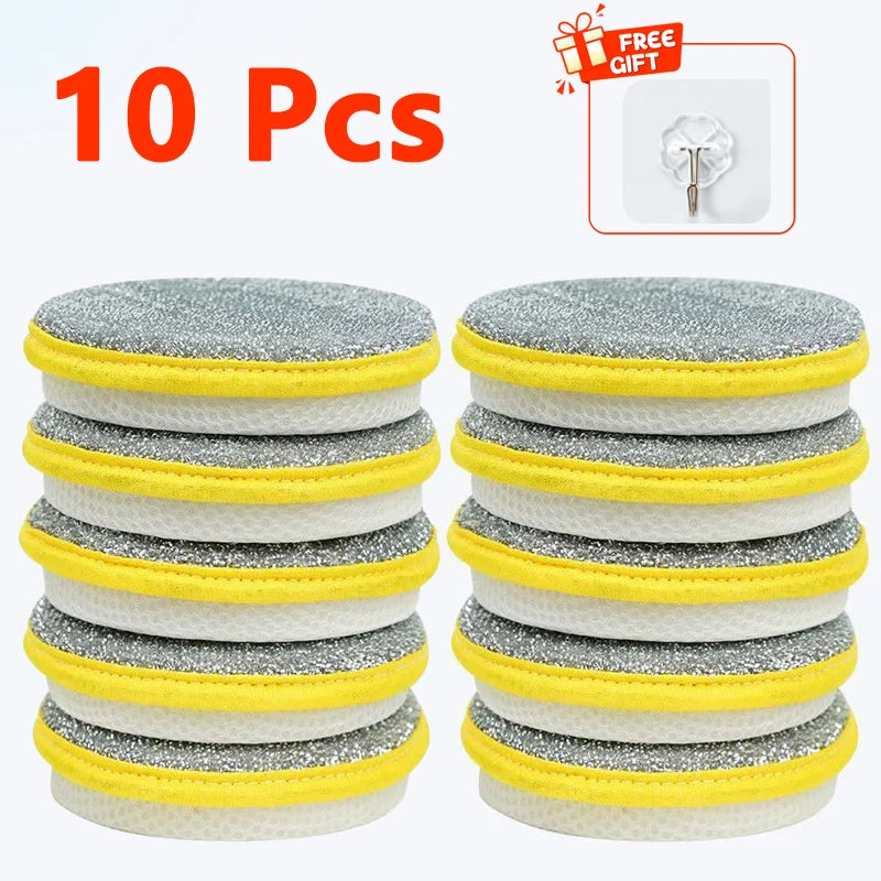 Double Sided Reusable Dishwashing Sponge for Kitchen Cleaning