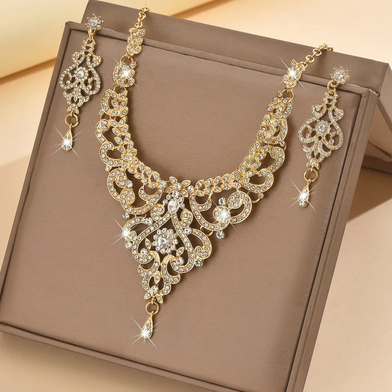 Luxury Rhinestone Jewelry Set for Women - Elegant Party Accessories