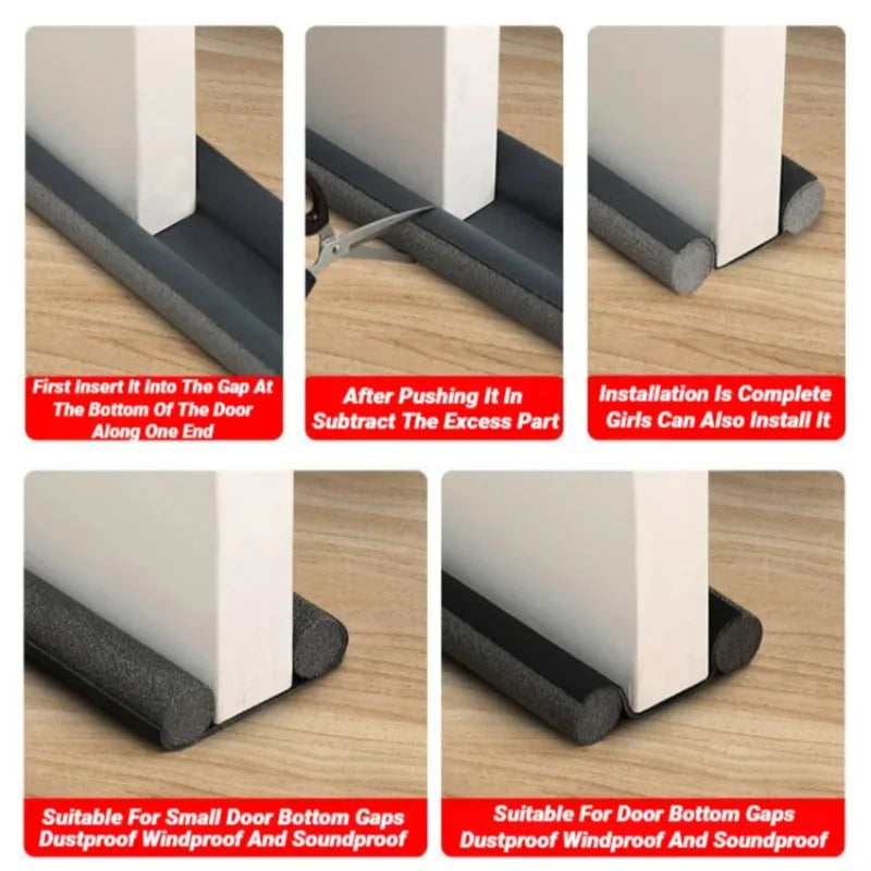 Flexible Door Bottom Sealing Strip Weatherstripping Noise Insulation for Home and Office