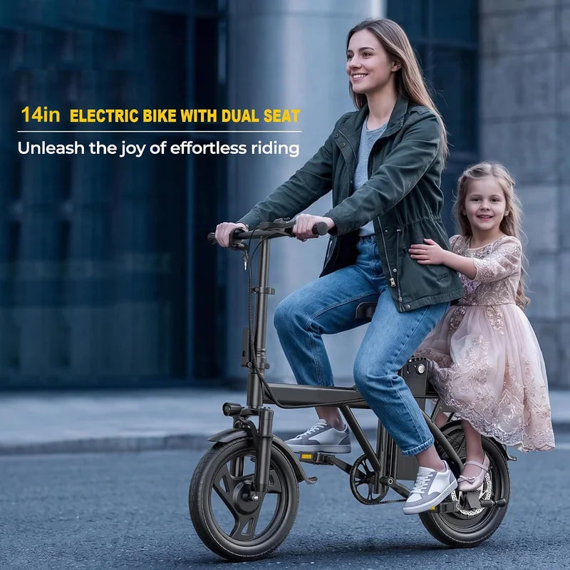 Foldable Electric Bike 500W Motor 48V Battery Max 22 MPH Range 30 Miles