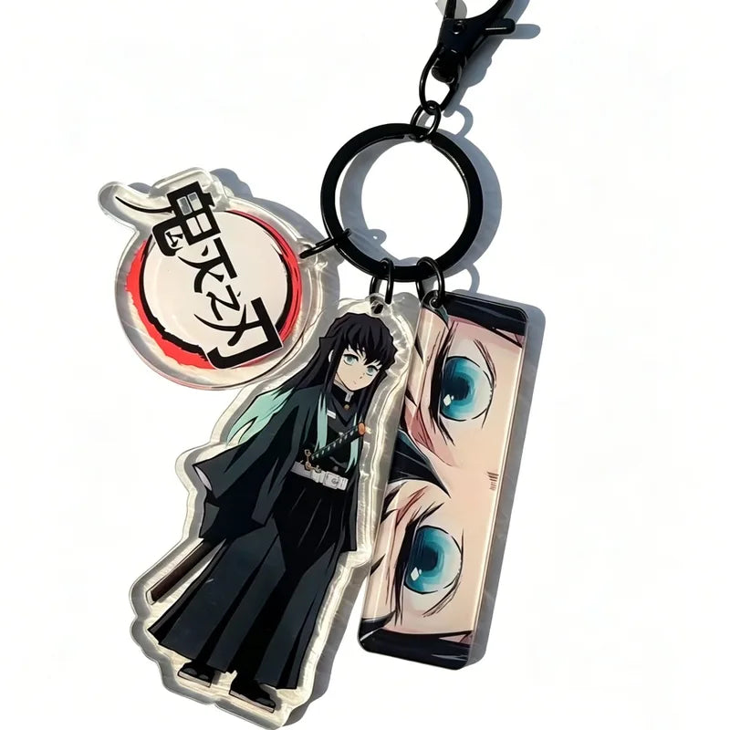 Anime Character Keychain Set - Demon Slayer Acrylic Bag Charm & Decor