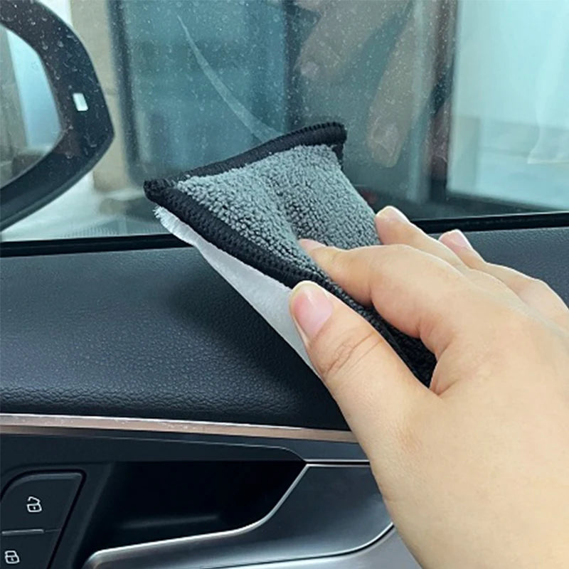 5pcs Double-Side Car Interior Scrubbing Sponge for Leather & Plastic Cleaning