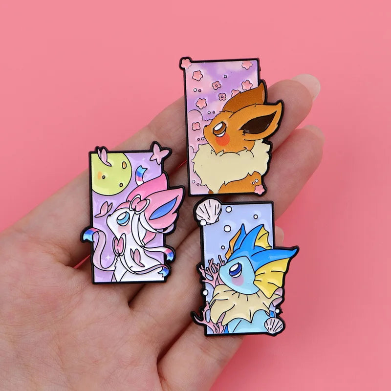 Cute Anime Elf Enamel Lapel Pins Cartoon Brooches for Backpack Clothing Accessories Gift Set