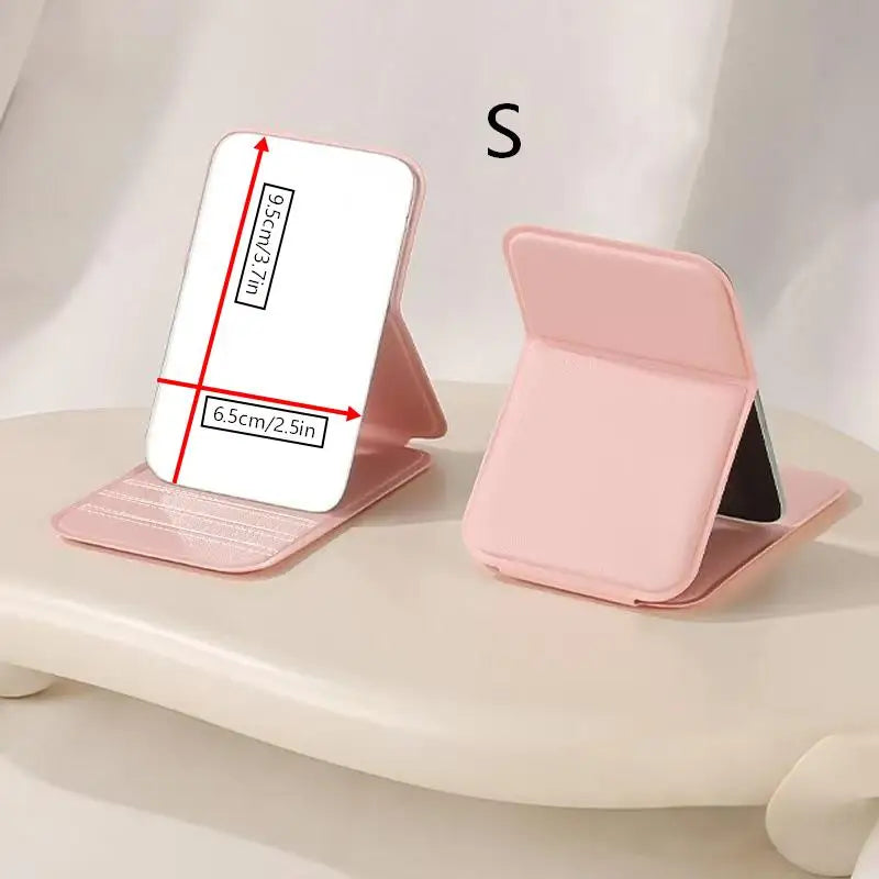 Portable Foldable Makeup Mirror - Travel-Friendly Desktop Tool for Students & Kids