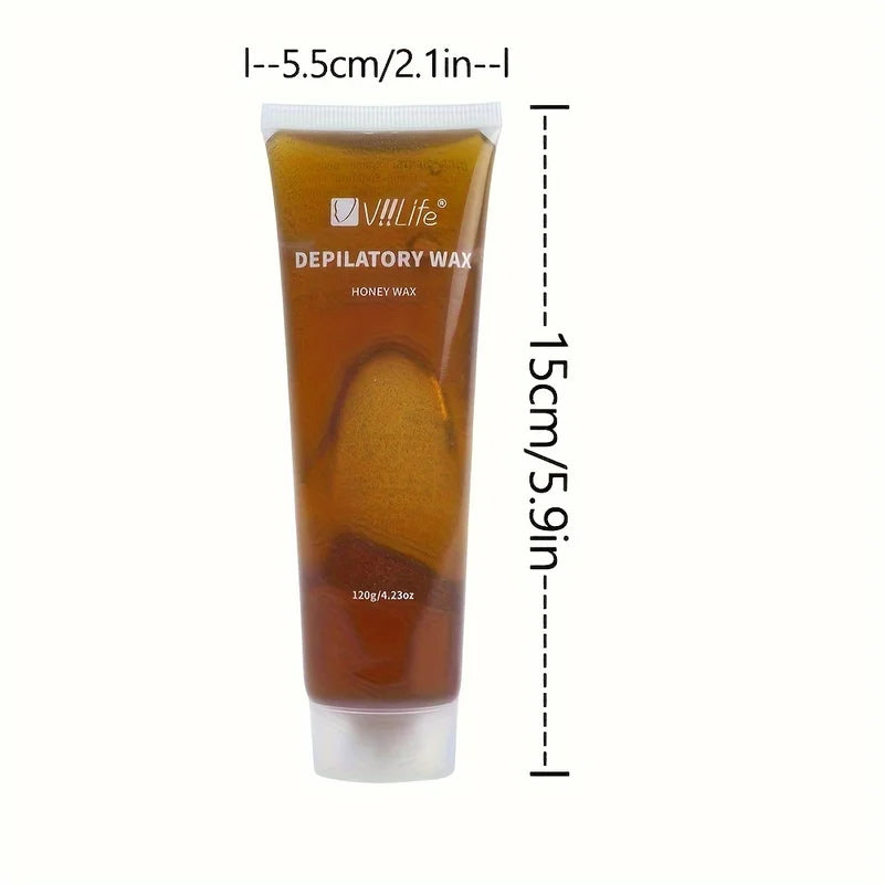 Depilatory Wax Hair Removal Kit for Arms Legs Face & Underarms - Painless Sugaring 120g