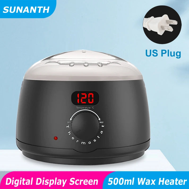 500ml Wax Heater Machine for Hair Removal with Digital Display - Wax Melting Pot
