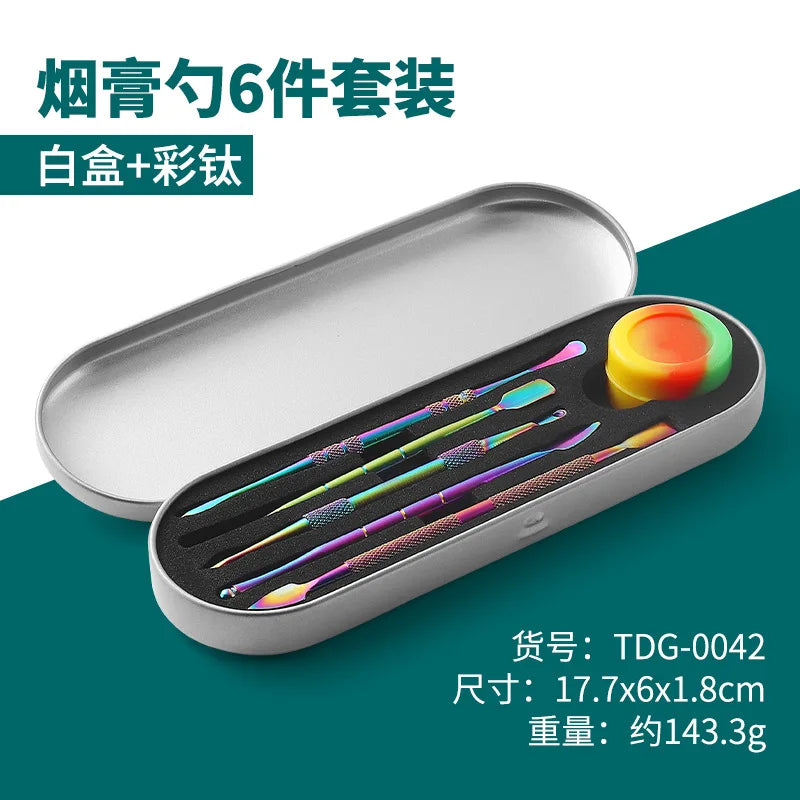 Wax Carving Tool Set with Silicone Container & Metal Case - 6 Pcs