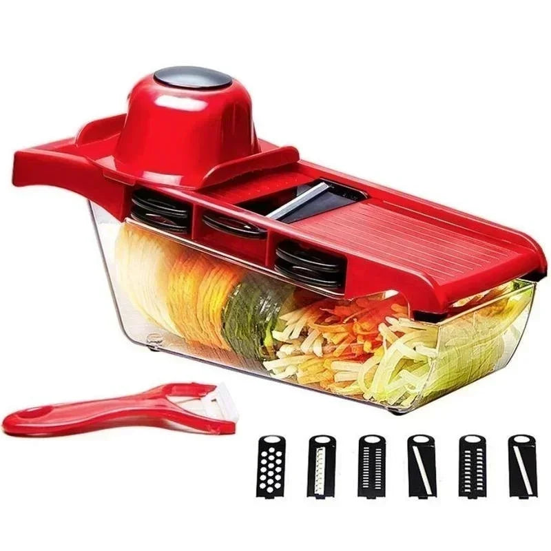 Vegetable Slicer Machine, Food Processor with Multiple Blades - Kitchen Peeler & Shredder