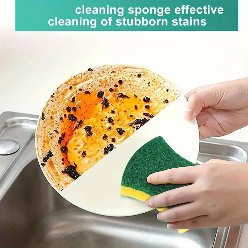 Heavy Duty Absorbent Kitchen Sponge Set for Dish Cleaning and Grease Removal