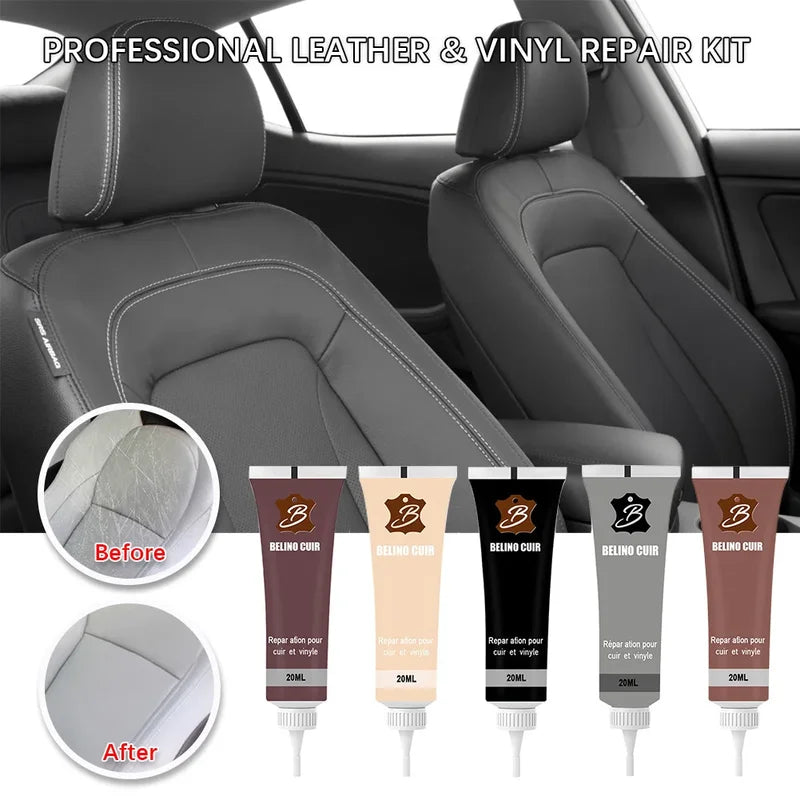 Leather Repair Gel for Car Seats and Furniture - 20ml Leather Finish, Quick Fix