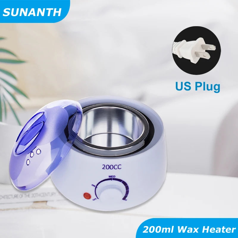 200ml Hair Removal Wax Heater Kit with Multiple Colors - Fast Melting & Temperature Control