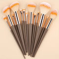 Makeup Brush Set with Soft Nylon Bristles and Multi-Color Handles – Eye Shadow, Concealer, Blush, Powder Tools