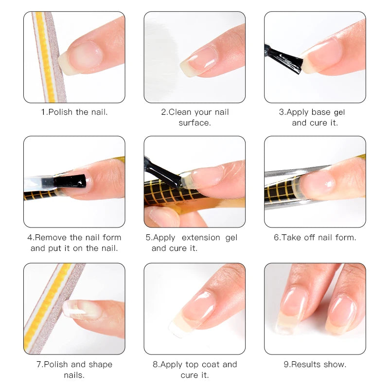 7ml Milky White Quick Extension Gel Nail Polish for Semi-Permanent Manicure