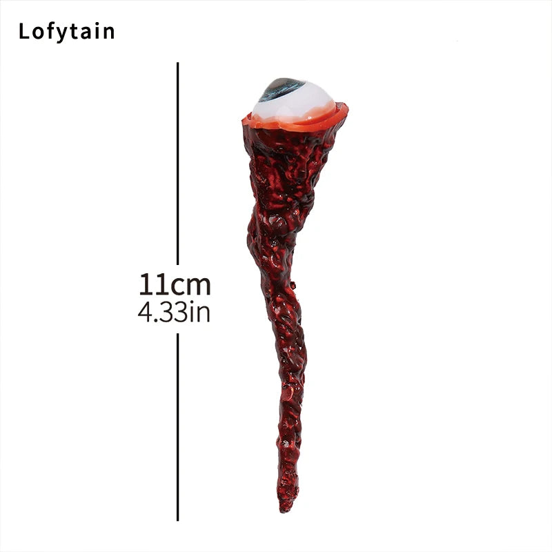 Halloween Ripped Out Eyeball Horror Prop Realistic Bloody Scary Decor Costume Accessory