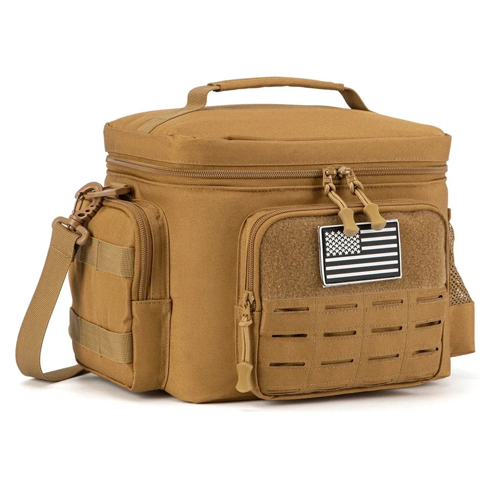 Men's Tactical Insulated Lunch Box - Heavy Duty Leak-Proof Work & Outdoor Bag