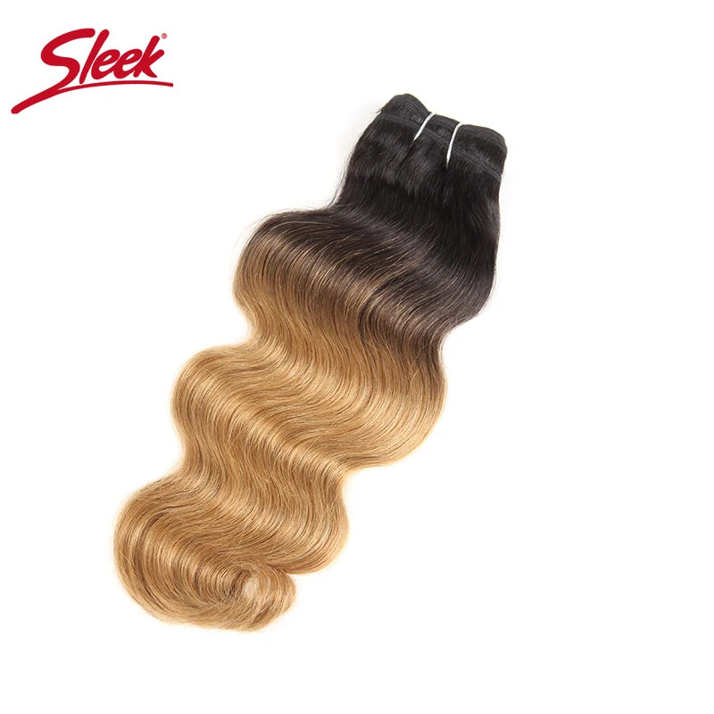 Brazilian Human Hair Extensions - Body Wave P4/27 P6/27 Ombre T1B/27, Double Drawn Remy Hair Bundles for Black Women