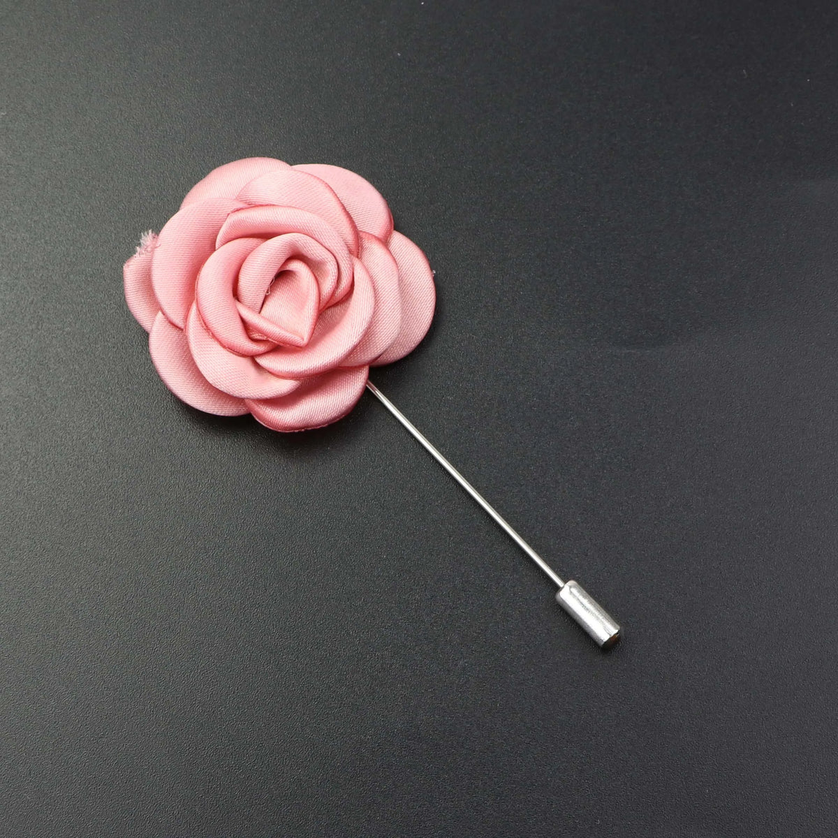 Men's Handmade Fabric Flower Brooch Floral Pin Corsage Lapel Wedding Accessory