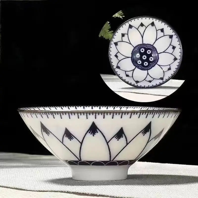 Porcelain Tea Cup 70ML Handmade Dragon Phoenix Fish Pavilion Ceremonial Teaware