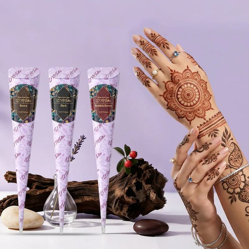 Temporary Body Paint Tattoo Paste Set 12 Colors Painless DIY Fake Tattoo