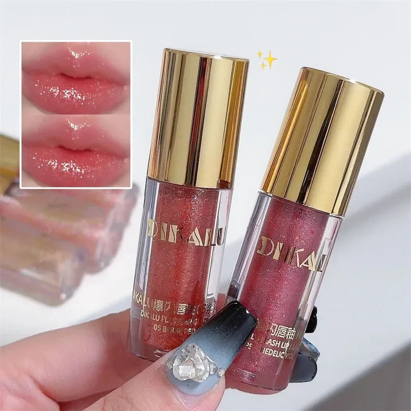 Waterproof Diamond Shimmer Lip Gloss - Sparkling Liquid Lipstick in 5 Colors