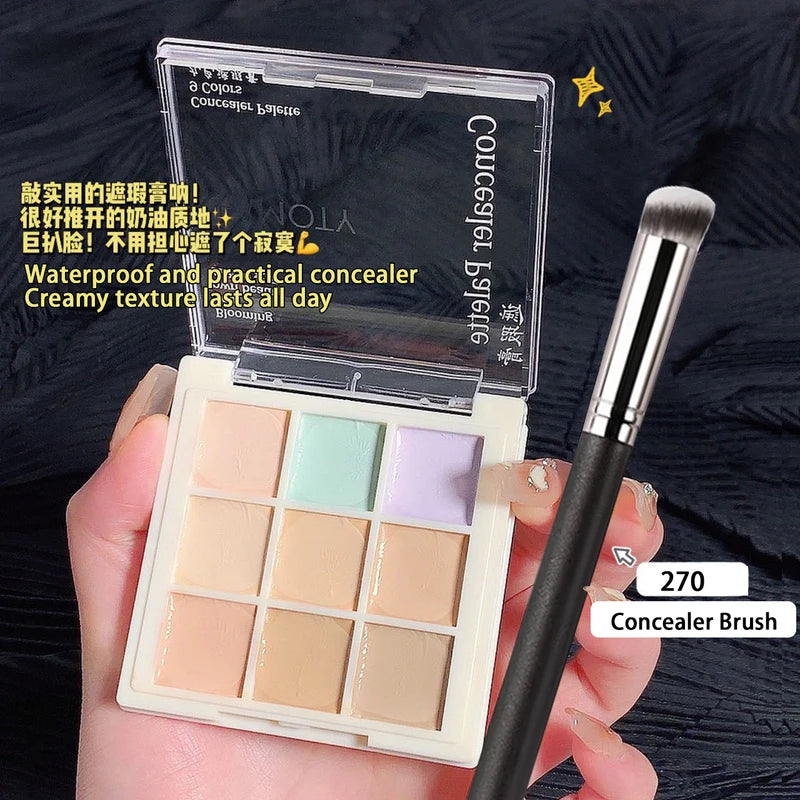 Multi-Color Concealer Palette for Face & Eye Makeup, Full Coverage, Brightening & Contouring