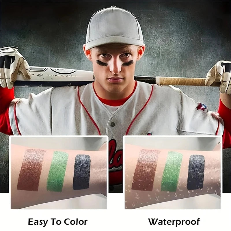 Three-Color Camouflage Face Painting Kit - Tactical Outdoor Disguise Makeup