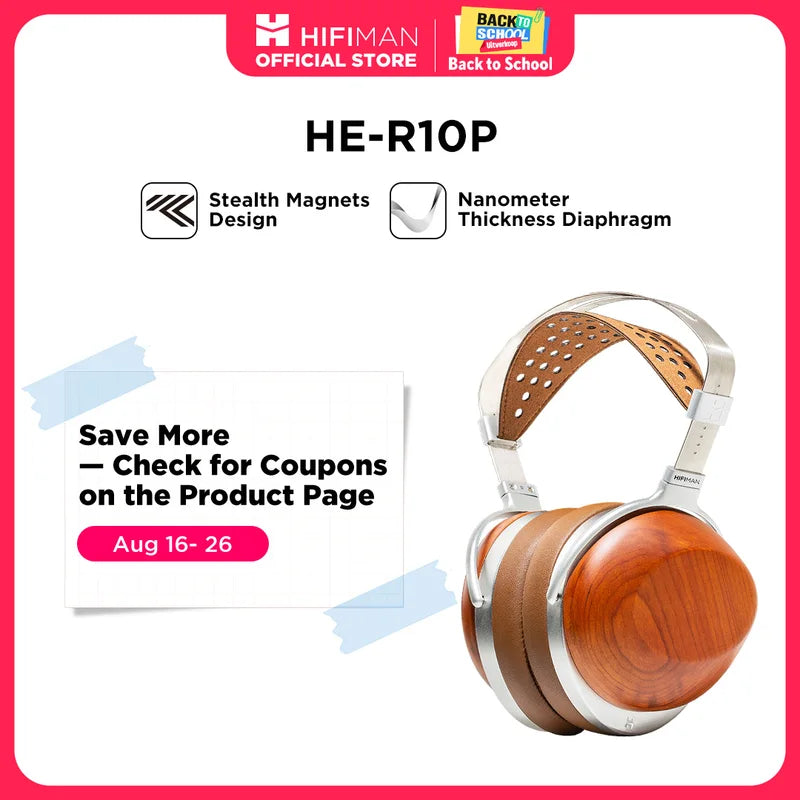 HIFIMAN HE-R10 Planar Magnetic Headphones - Stealth Magnet Version