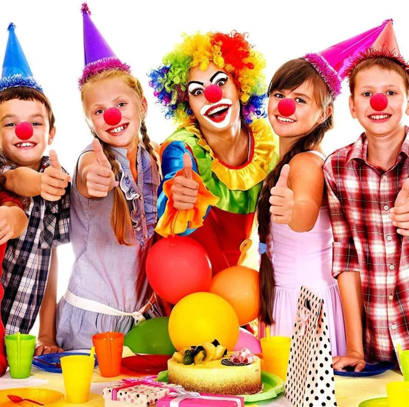 Foam Clown Noses Party Supplies 5-200 Pcs - Colorful Circus Costume Props
