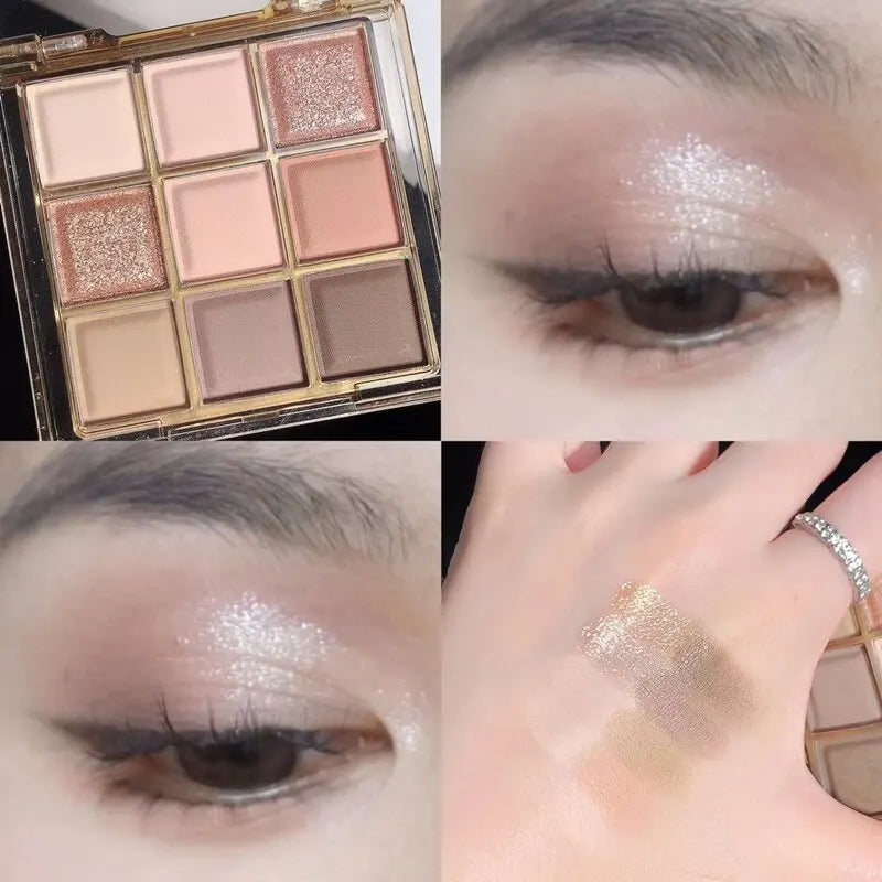 Eyeshadow Palette with Metallic Finish - 8+ Colors for Glam Makeup, Spring & Summer Collection
