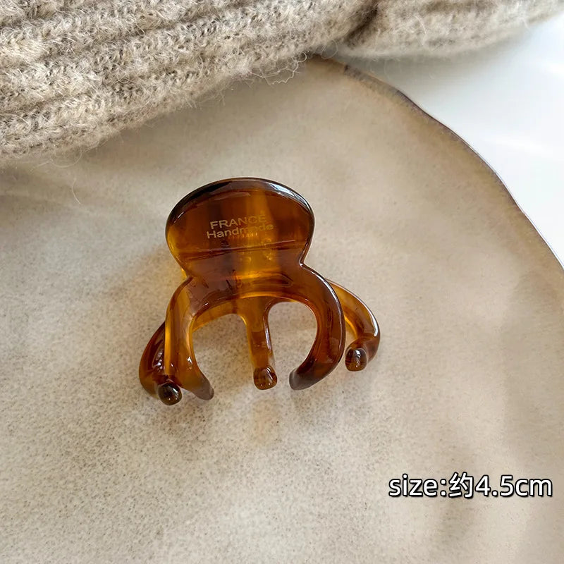 Elegant Retro French Hair Claw Clips for Women - High Ponytail Holders