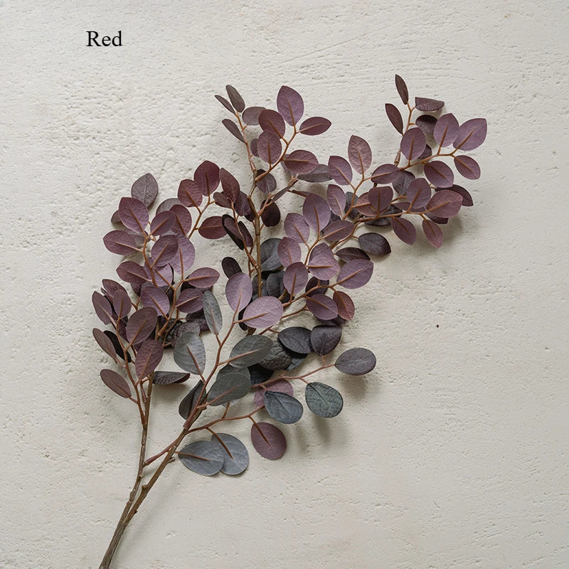 27-Inch Artificial Red Loropetalum Leaves Faux Flowers for Home & Wedding Decor