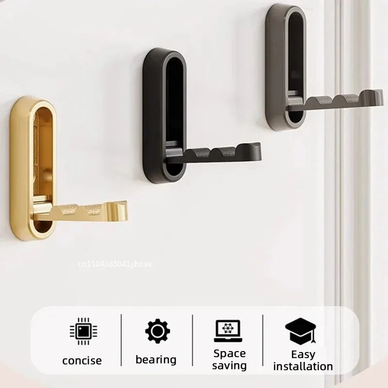 Foldable Wall Hook Towel Hanger Space-Saving Door Coat Hat Bags Holder for Home Kitchen Bathroom
