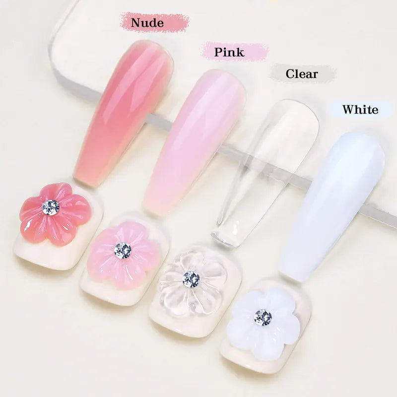 15/5ml Non-Stick Nail Extension Gel Polish for Nail Art & Building - Pink White Clear