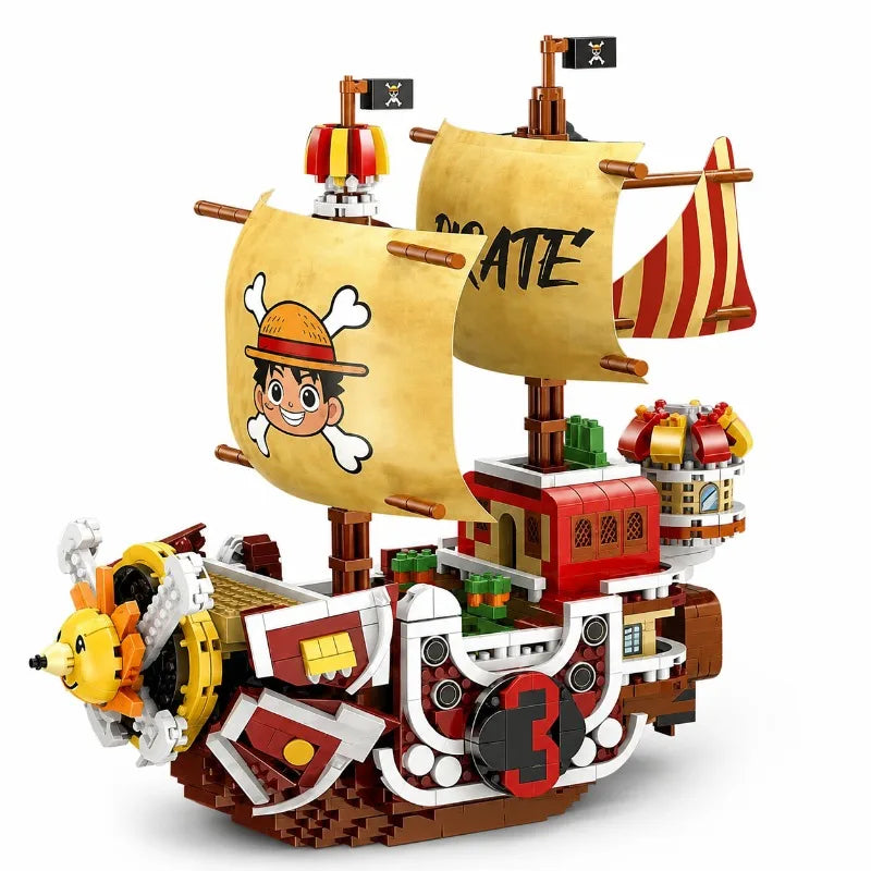 One Piece Pirate Ship Model Kit - Anime Sailing Boat Collection Display Toy