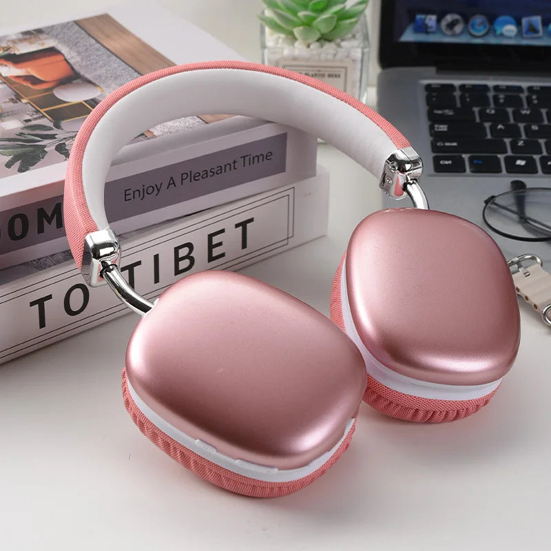 Wireless Over-Ear Headphones with Long Battery Life HiFi Music Gaming Mic for iPhone Android PC