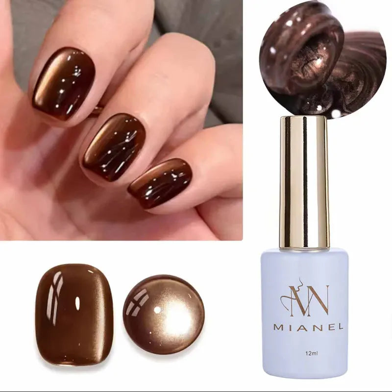 12ml Gel Nail Polish Kit - Winter Whitening Magnet Colors for Nail Art