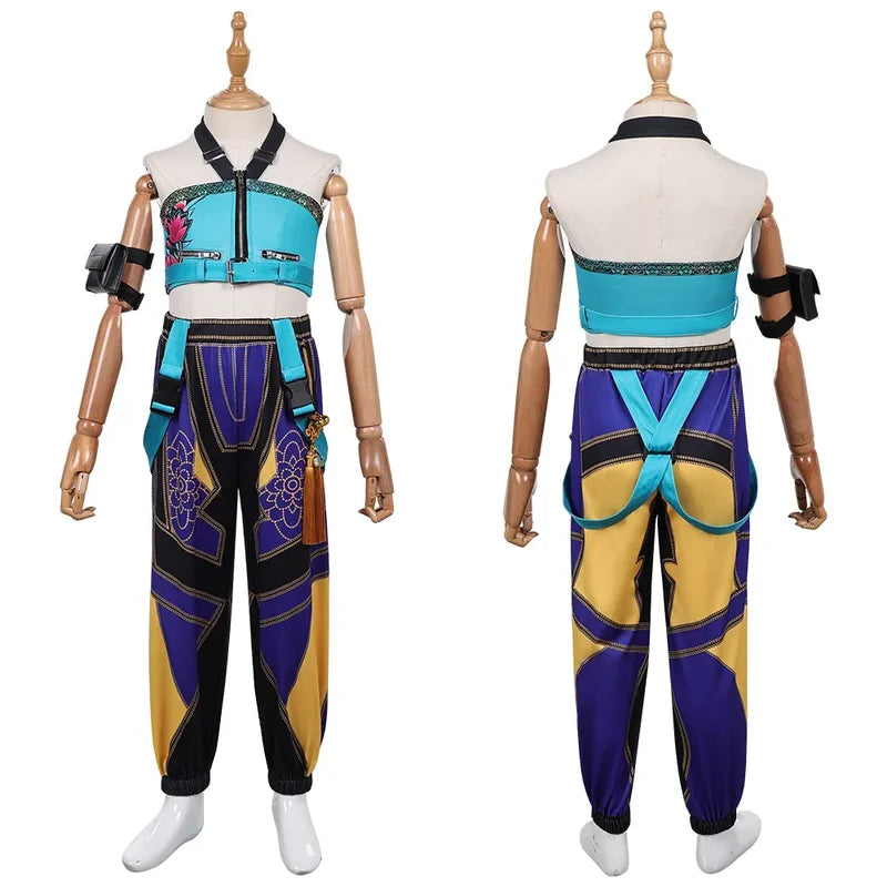 Halloween Demon Cosplay Costume for Kids with T-Shirt Skirt and Socks