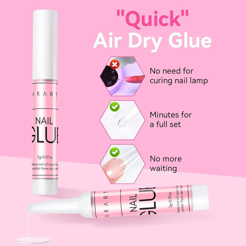 Strong Nail Glue for Press-On & Acrylic Nails - Long-Lasting Adhesive Gel