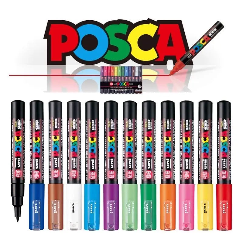 Acrylic Marker Paint Pen Set for Metal Glass Plastic Ceramic Rock Tire Paper - Full Colors