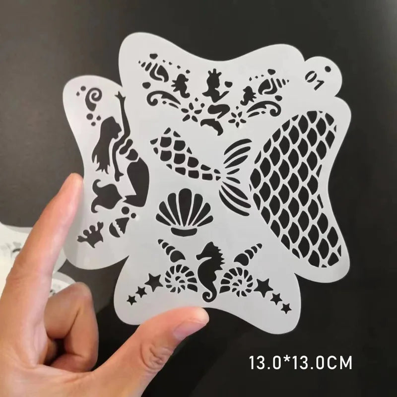 Reusable Face & Body Painting Templates Set for Creative Body Art - 10PCS